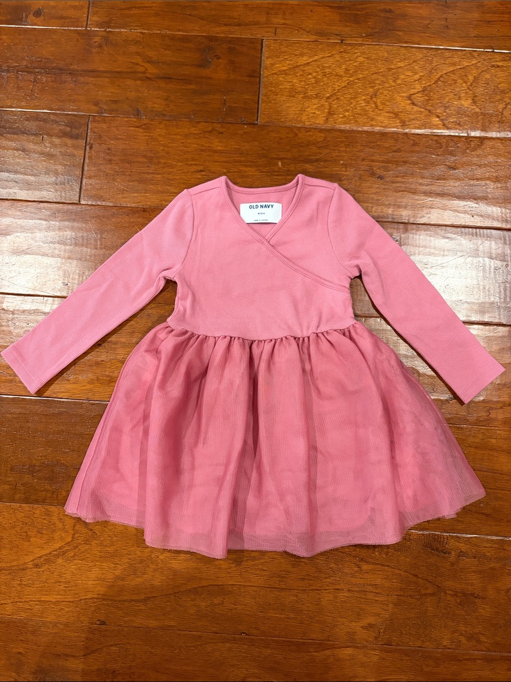 Old Navy Girls' Pink Long-Sleeve Tulle Dress